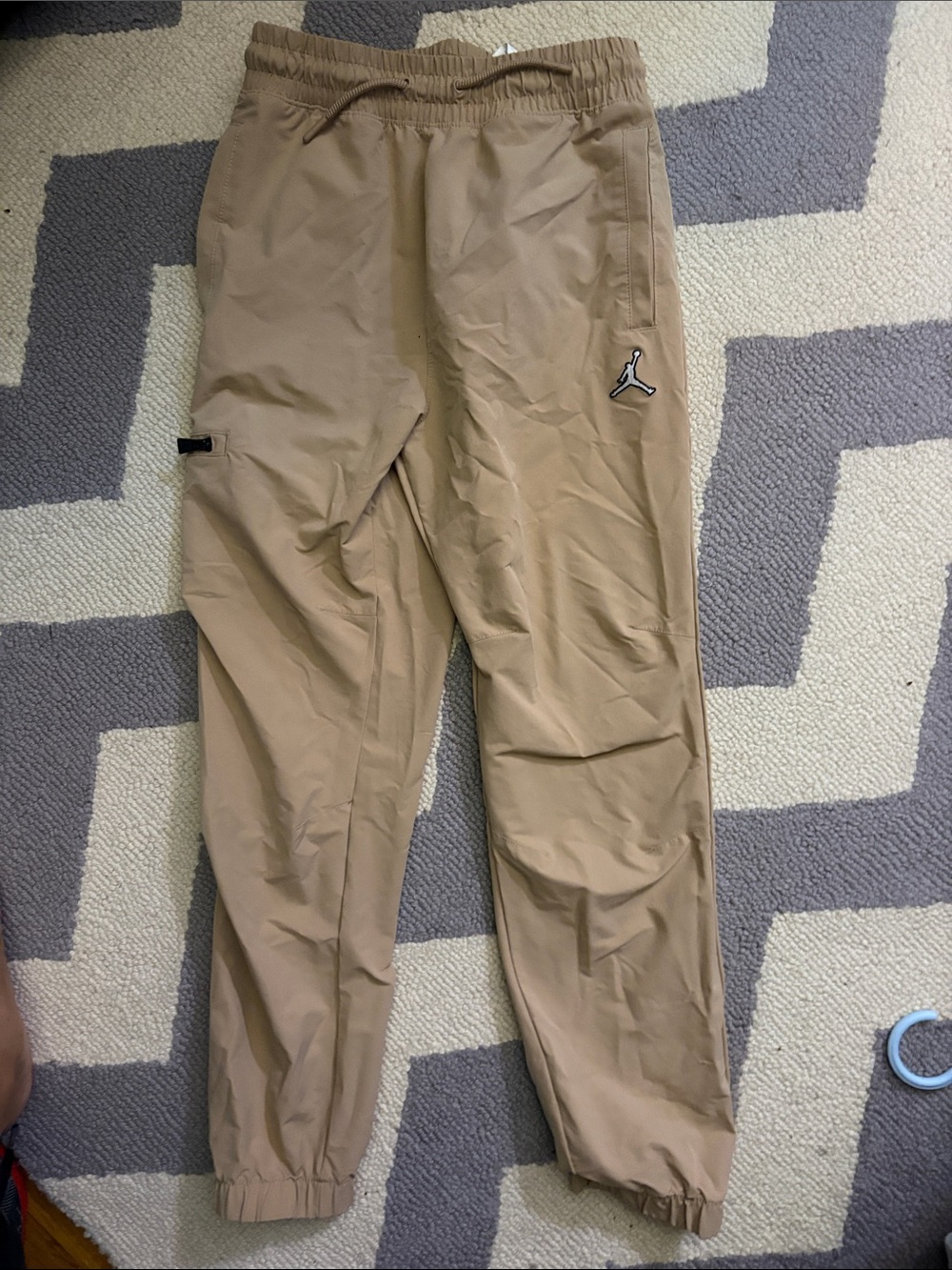 Jordan Boys Taupe/Tan Jogger Pants with Jumpman